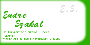 endre szakal business card